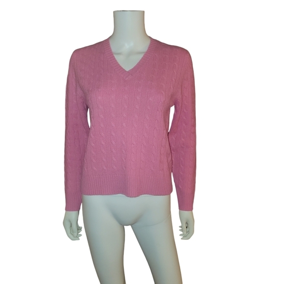 Kate Hill Cashmere-Wool Blend Sweater S Pink - Picture 1 of 3
